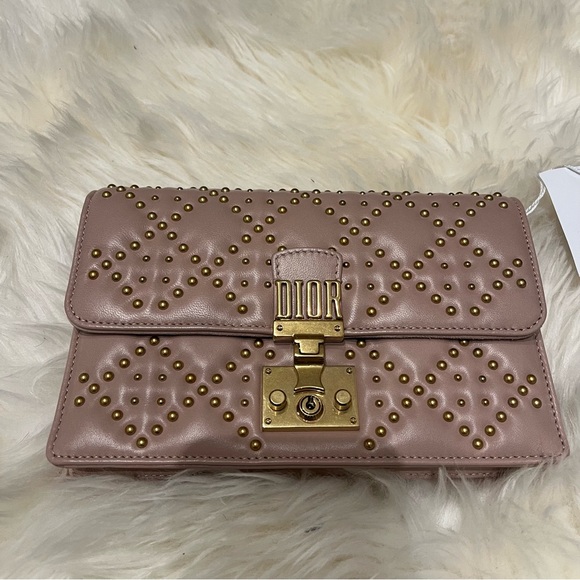 NWT Dior Addict studded wallet on a chain in nude - Picture 2 of 9